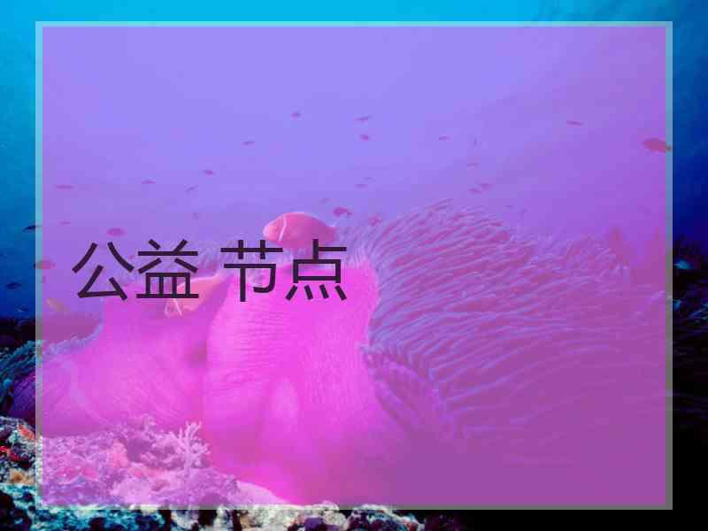 公益 节点