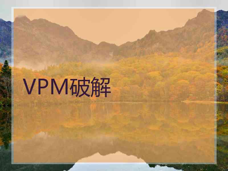 VPM破解