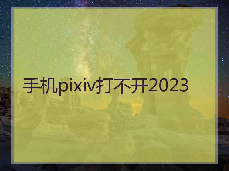 手机pixiv打不开2023