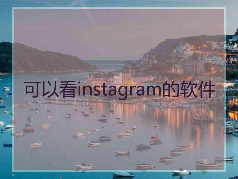 可以看instagram的软件