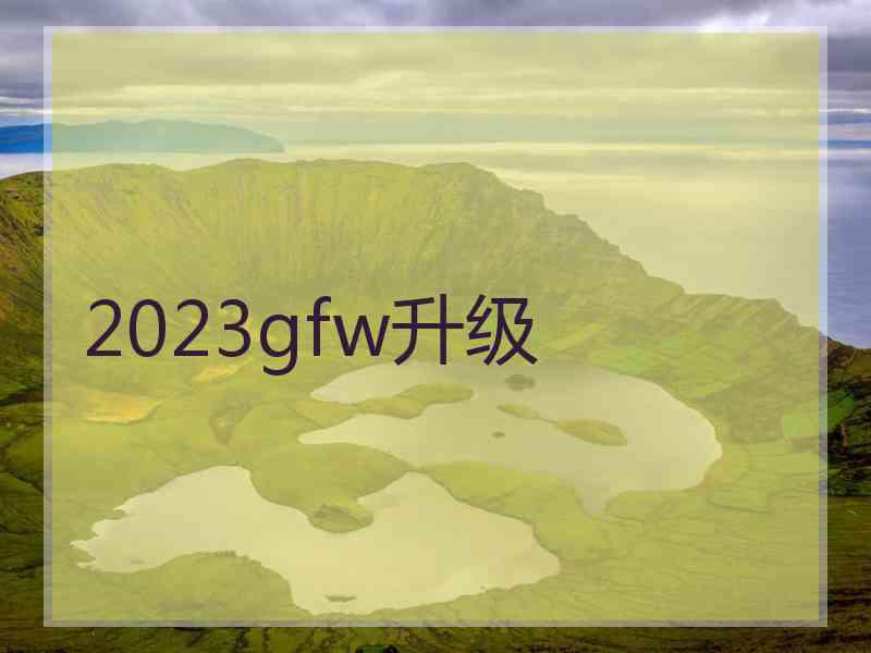 2023gfw升级