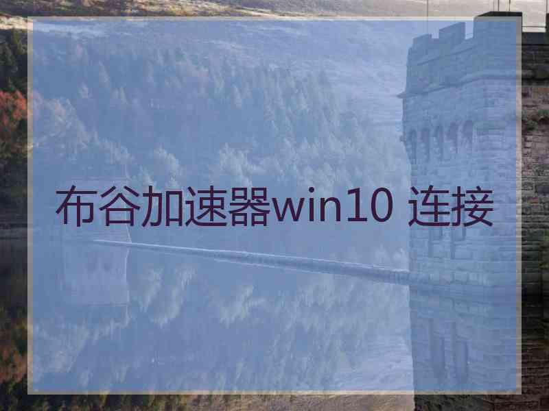 布谷加速器win10 连接