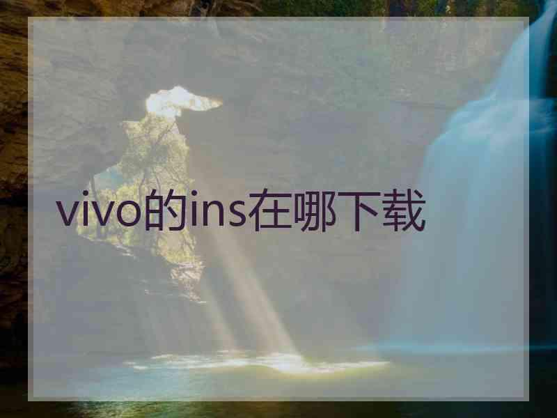 vivo的ins在哪下载