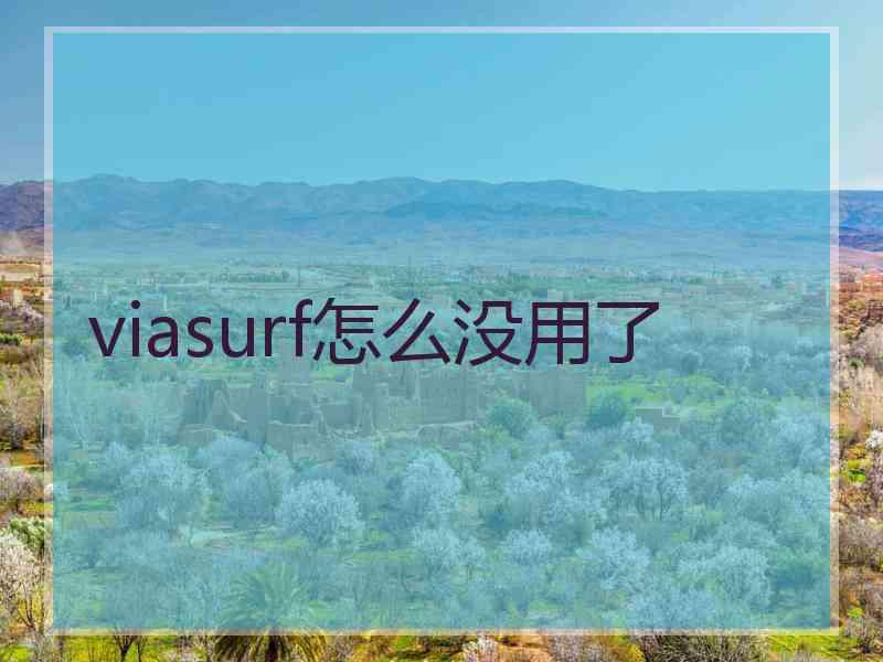 viasurf怎么没用了