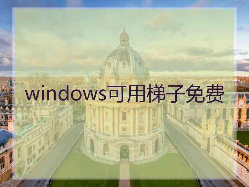 windows可用梯子免费